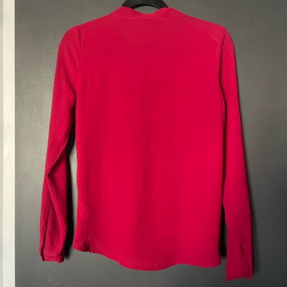 Forever 21 Red Crossover Blouse - Size Small - Picture 3 of 6
